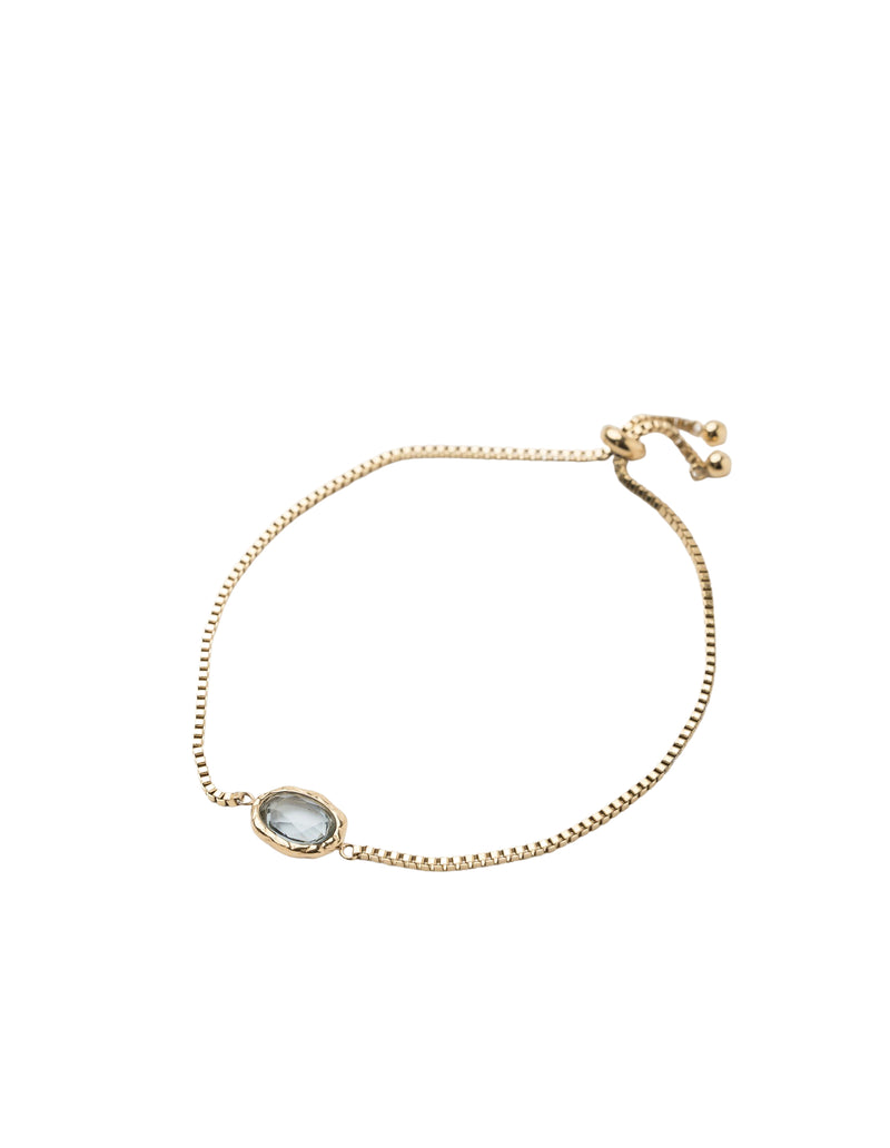Mocha Freya Adjustable Bracelet - Sky Blue | Mocha Australia