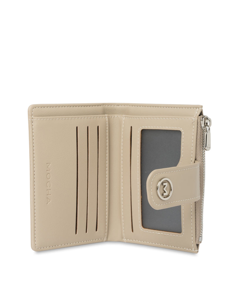 Mocha Tessa Compact Wallet - Taupe | Mocha Australia