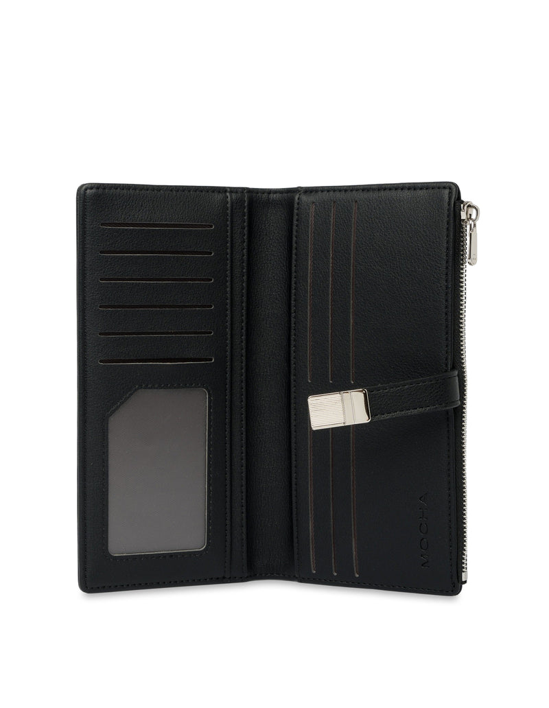Mocha Piper Long Wallet - Black | Mocha Australia
