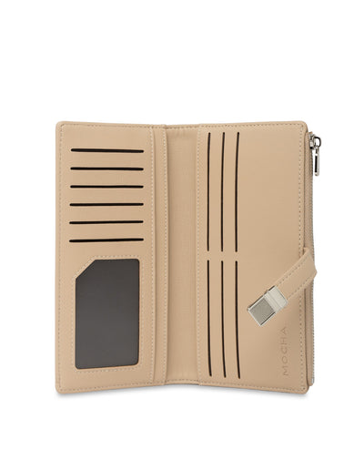 Mocha Piper Long Wallet - Almond | Mocha Australia
