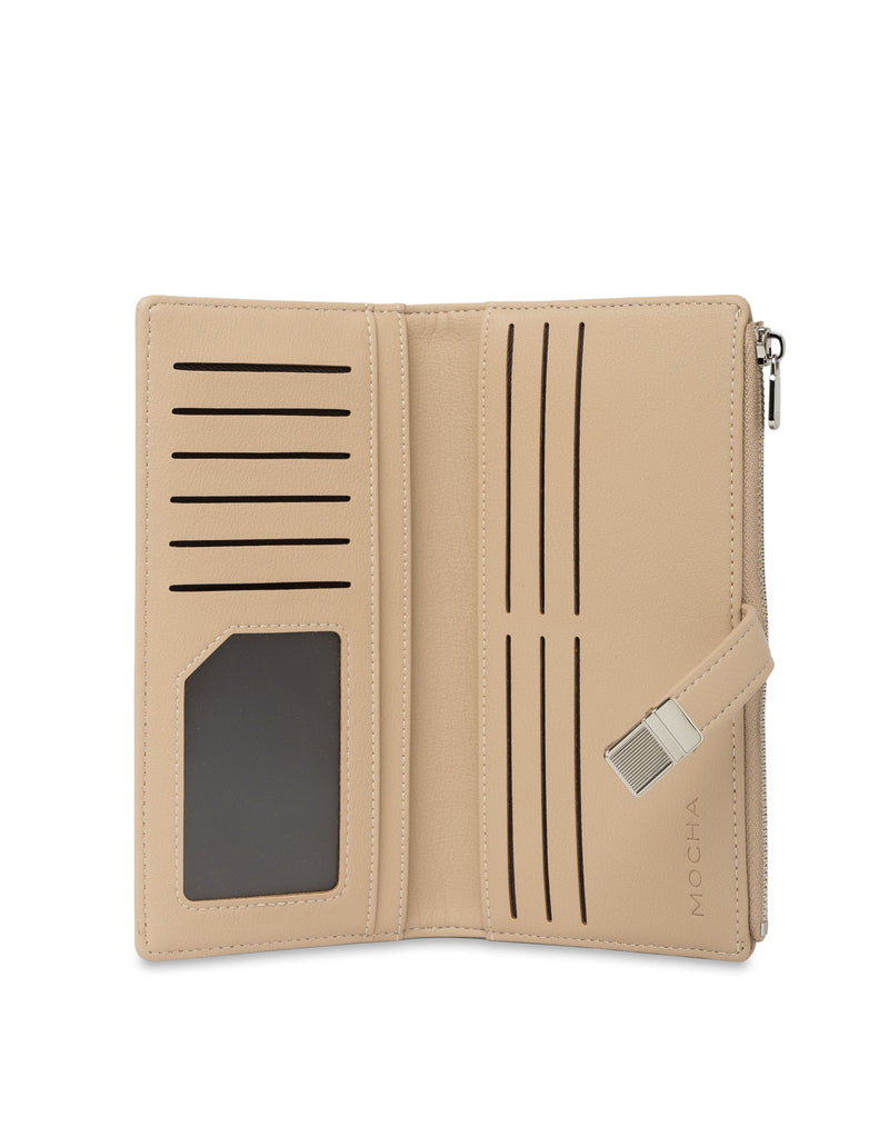 Mocha Piper Long Wallet - Almond | Mocha Australia