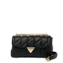 Mocha Isabella Quilted Crossbody Bag - Black