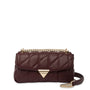 Mocha Isabella Quilted Crossbody Bag - Dark Roast