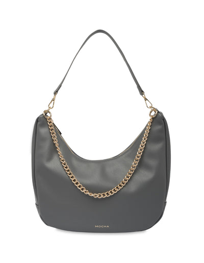 Mocha Harlow Hobo Crossbody Bag - Grey | Mocha Australia