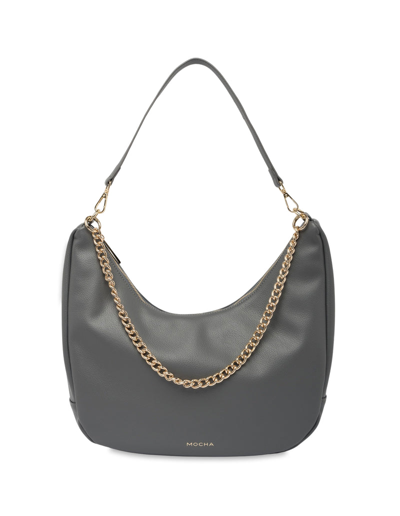 Mocha Harlow Hobo Crossbody Bag Grey Mocha Australia