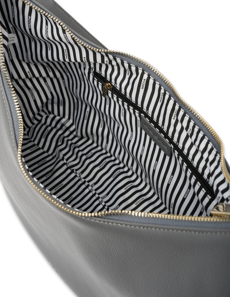 Mocha Harlow Hobo Crossbody Bag - Grey | Mocha Australia
