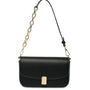 Mocha Cora Half-Chain Crossbody Bag - Black