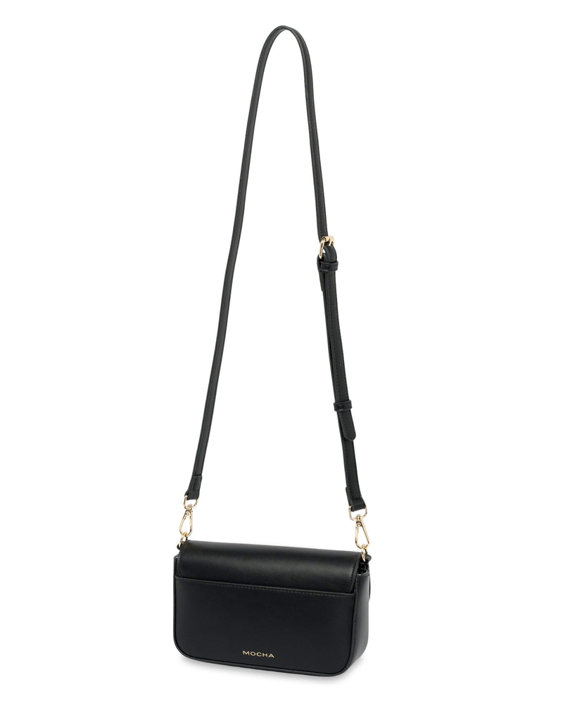 Mocha Cora Half-Chain Crossbody Bag - Black | Mocha Australia