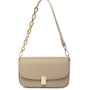 Mocha Cora Half-Chain Crossbody Bag - Taupe