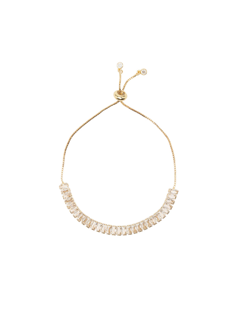 Myra Adjustable Tennis Bracelet - Light Gold