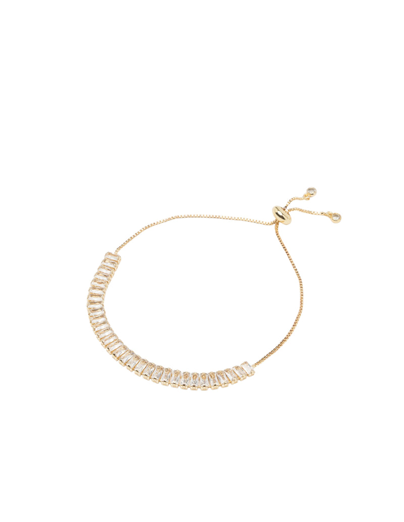 Myra Adjustable Tennis Bracelet - Light Gold