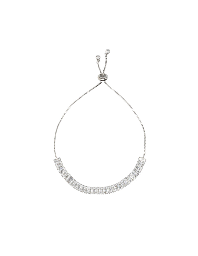 Myra Adjustable Tennis Bracelet - Silver
