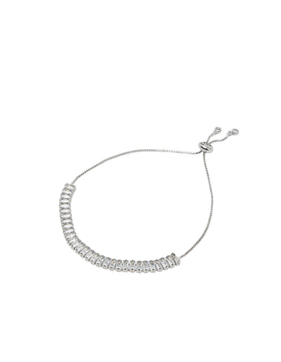 Myra Adjustable Tennis Bracelet - Silver