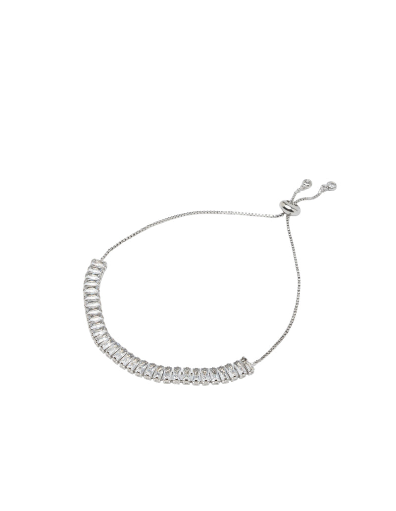 Myra Adjustable Tennis Bracelet - Silver