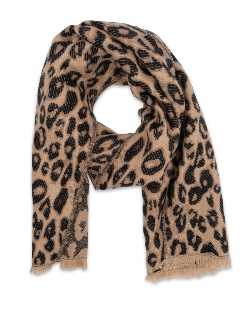 Mocha Cosy Leopard Scarf - Light Leopard | Mocha Australia