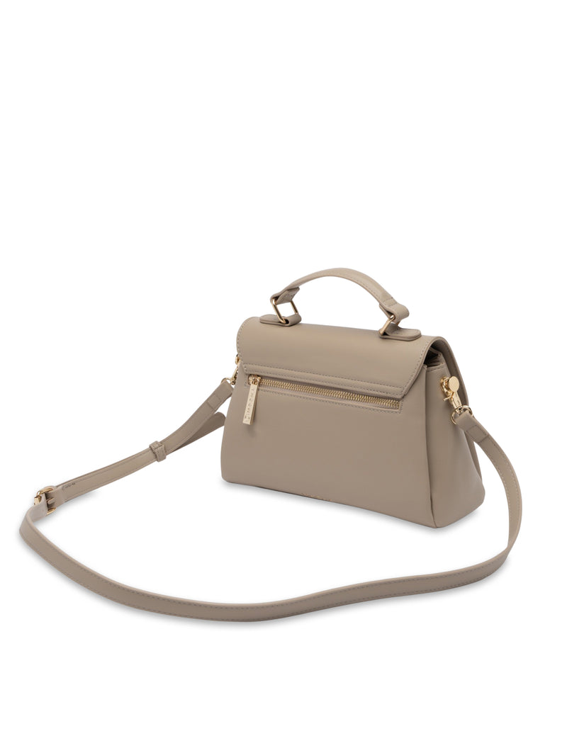 Mocha Cora Top Handle Crossbody Bag - Taupe