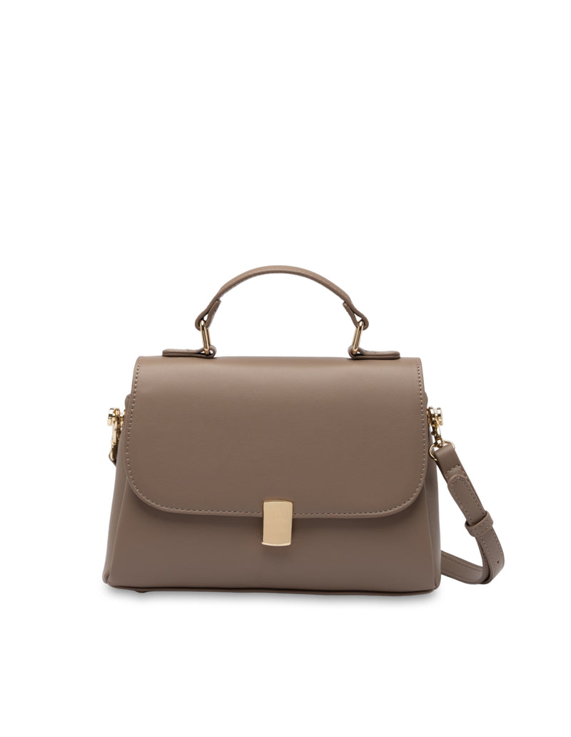 Mocha Cora Top Handle Crossbody Bag - Chestnut