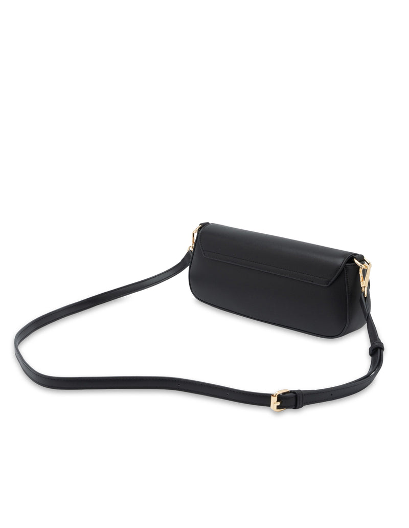 Mocha Millie Baguette Shoulder Bag - Black