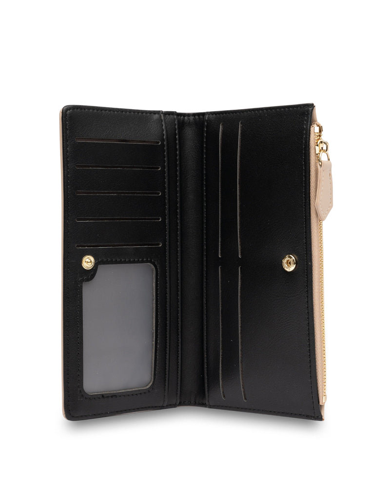 Mocha Classic Arya Wallet - Beige/Black | Mocha Australia