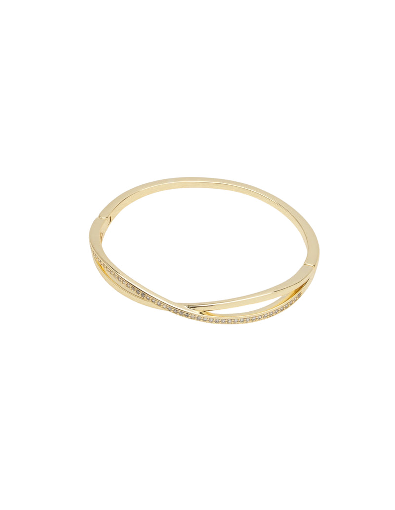Mocha Infinity Bangle - Gold