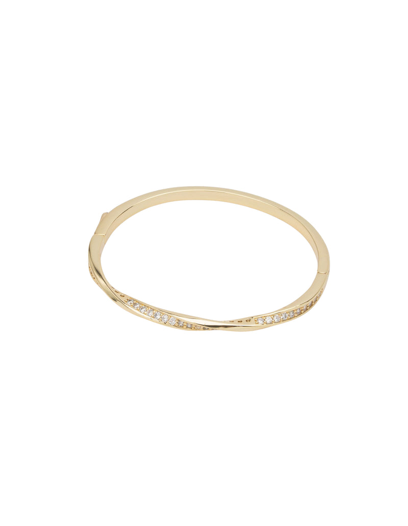 Mocha Entwined Bangle - Gold