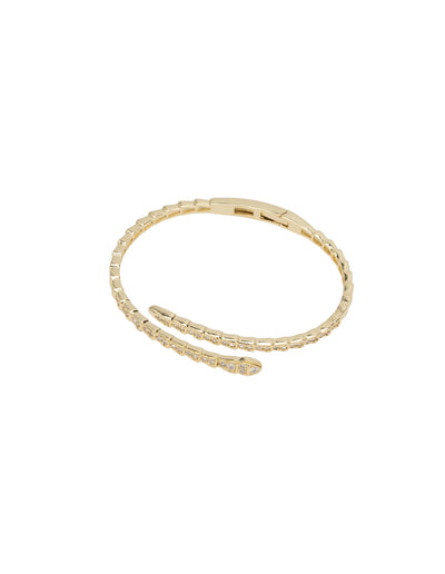 Mocha Snake Bangle - Gold