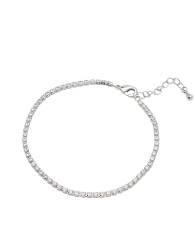 Mocha 2mm Tennis Bracelet - Silver | Mocha Australia