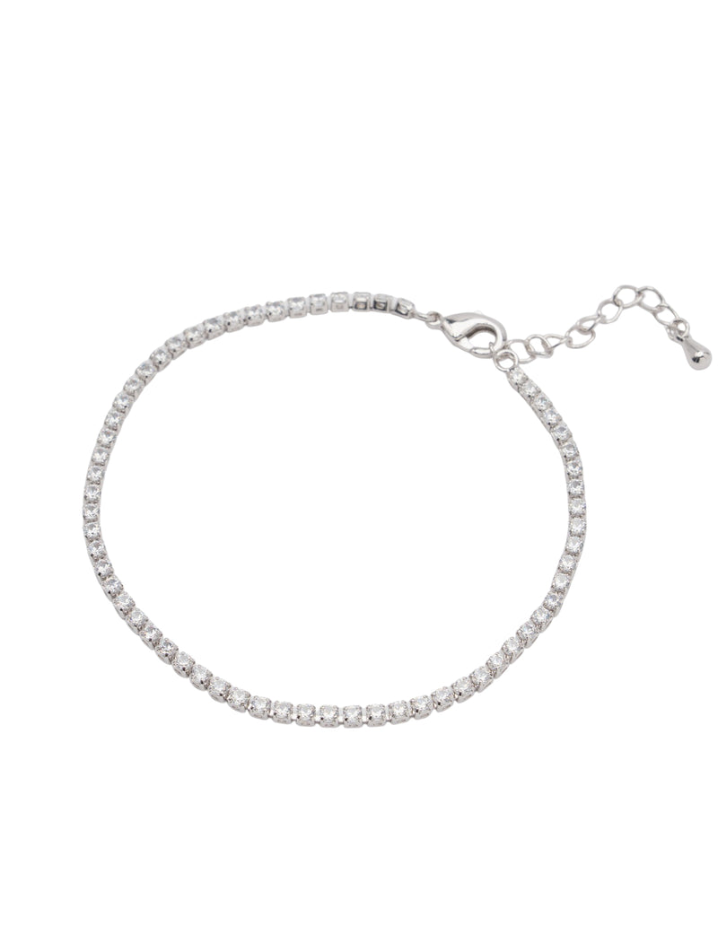 Mocha 2mm Tennis Bracelet - Silver | Mocha Australia