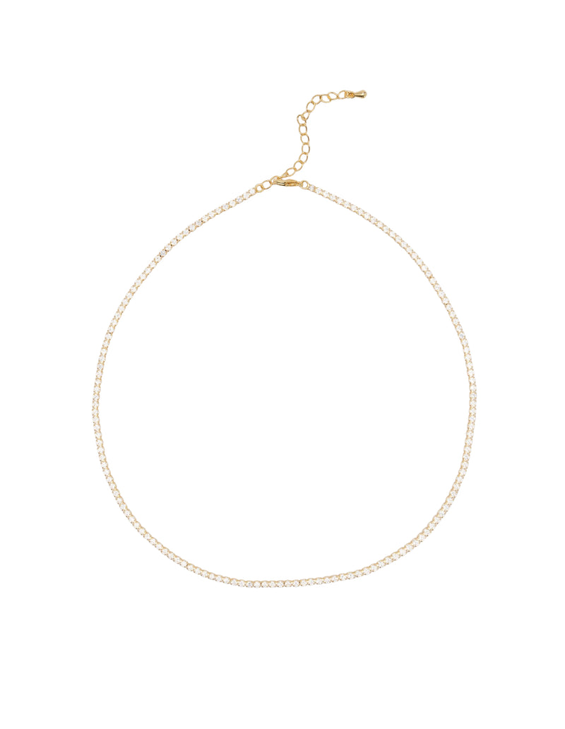 Mocha 2mm Tennis Necklace - Gold | Mocha Australia