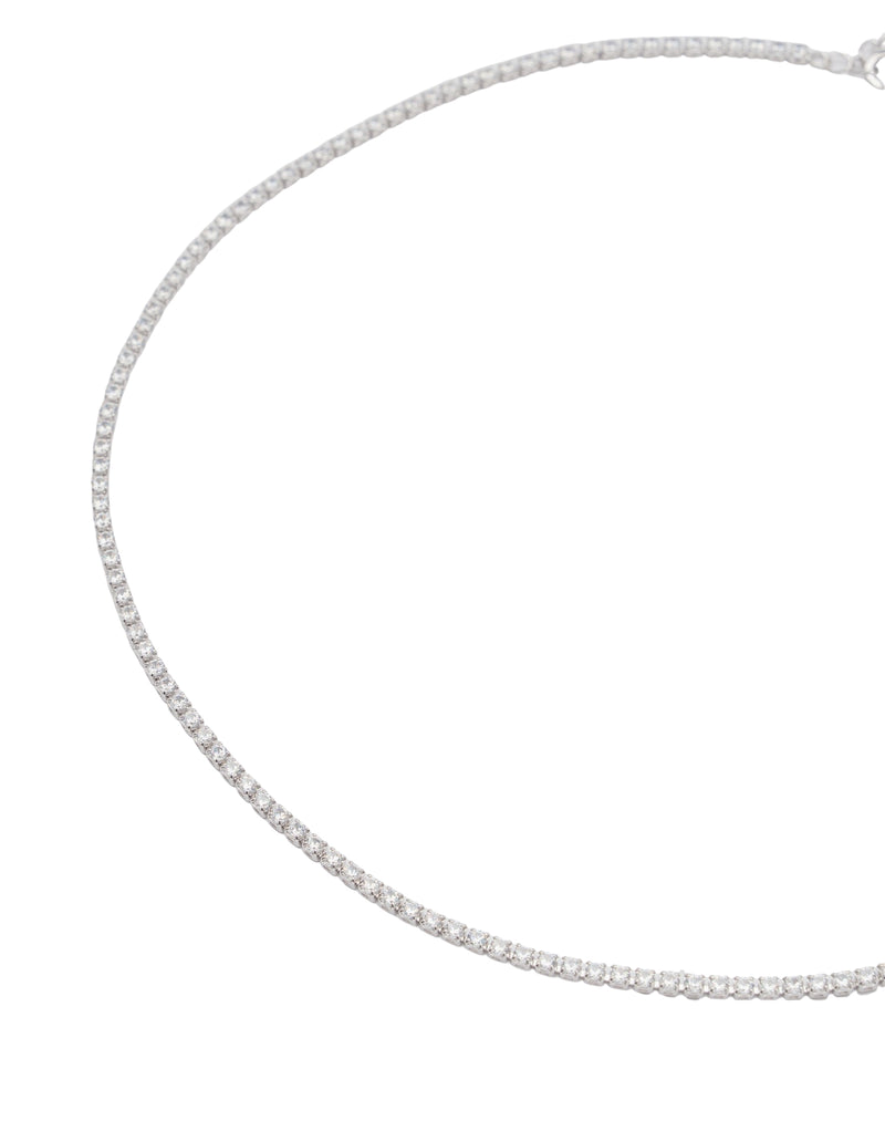 Mocha 2mm Tennis Necklace - Silver | Mocha Australia