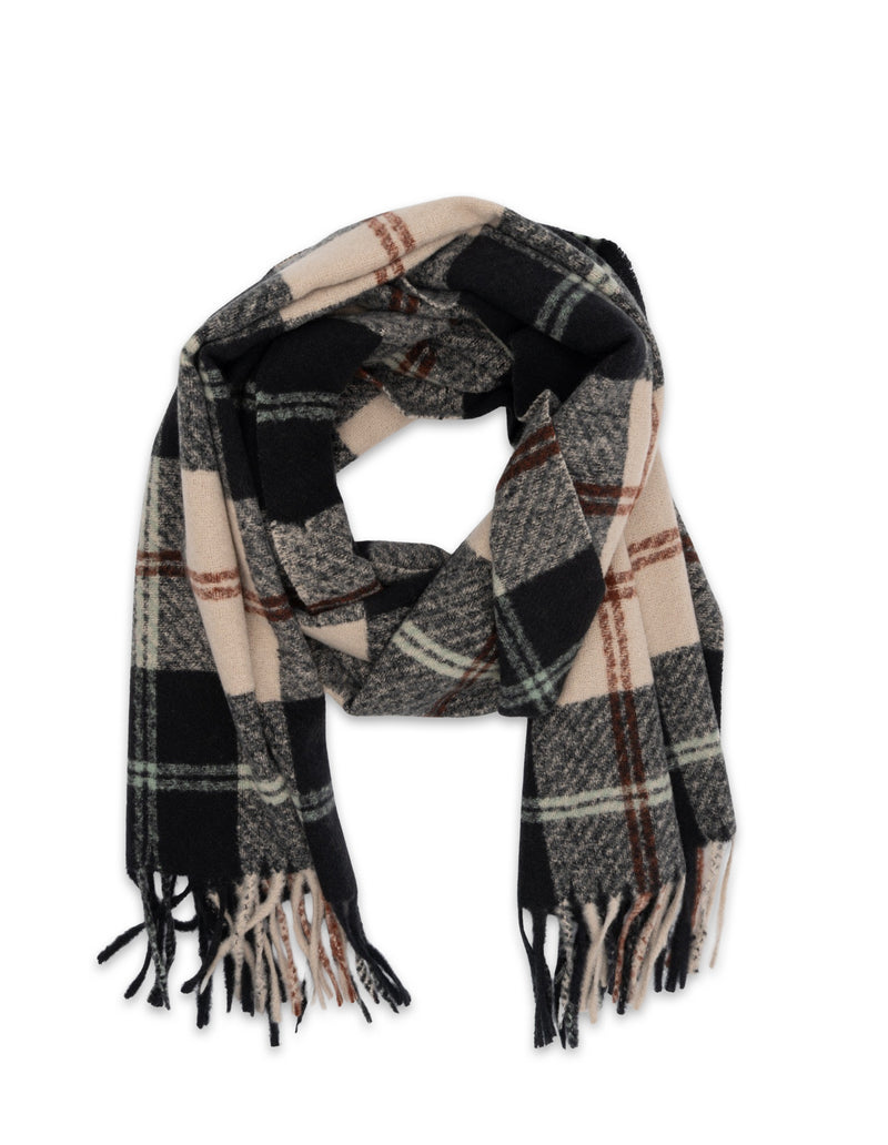 Mocha Comfy Check Scarf - Mint Multi | Mocha Australia