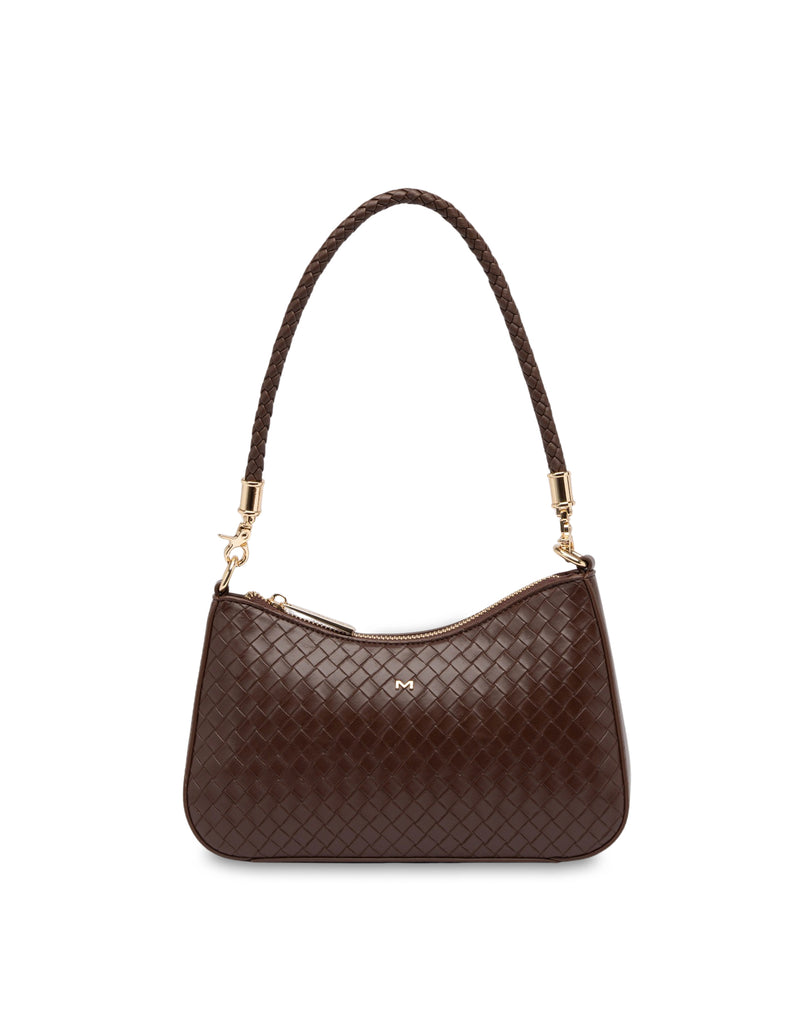 Mocha Lucy Woven Crossbody Bag - Chocolate | Mocha Australia