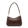 Mocha Lucy Woven Crossbody Bag - Chocolate