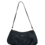 Mocha June Suede Shoulder Bag - Navy