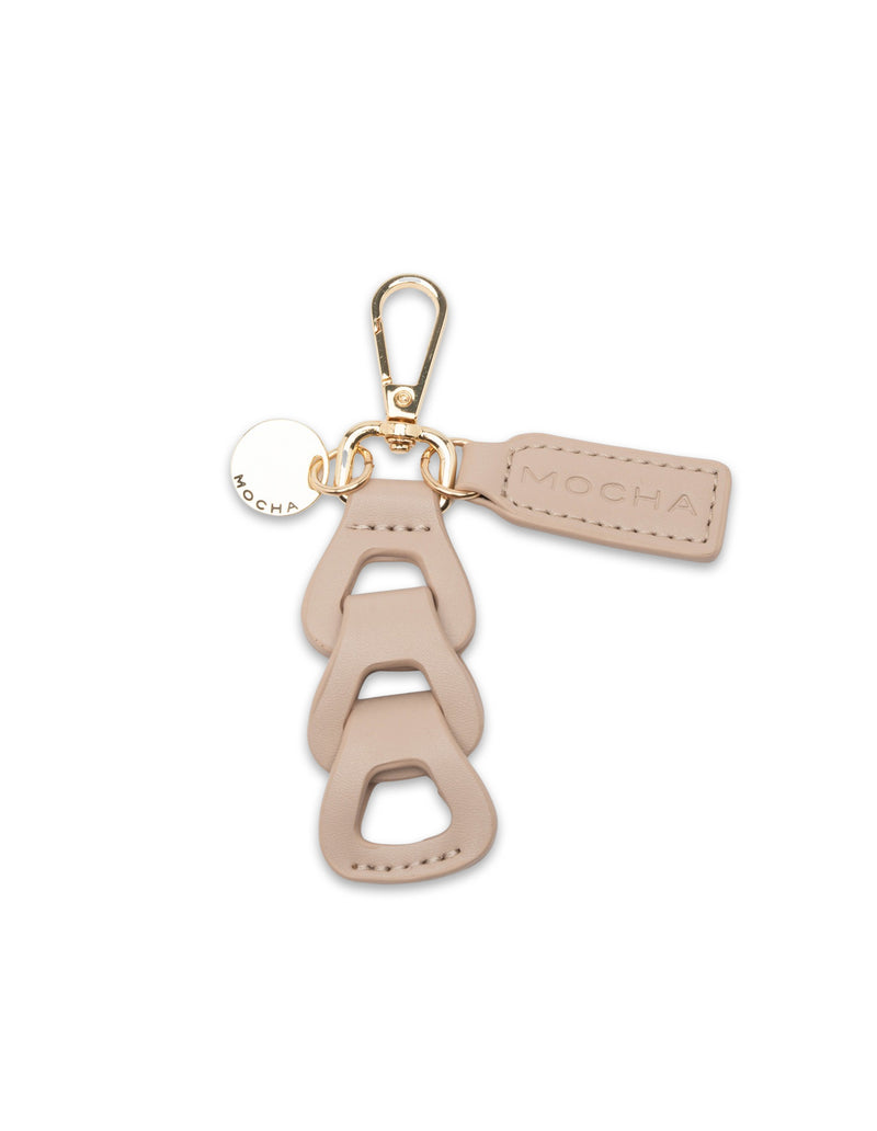 Mocha Avery Loop Keyring - Nude
