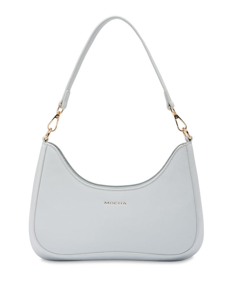 Mocha Daisy Wavy Shoulder Bag - Blue