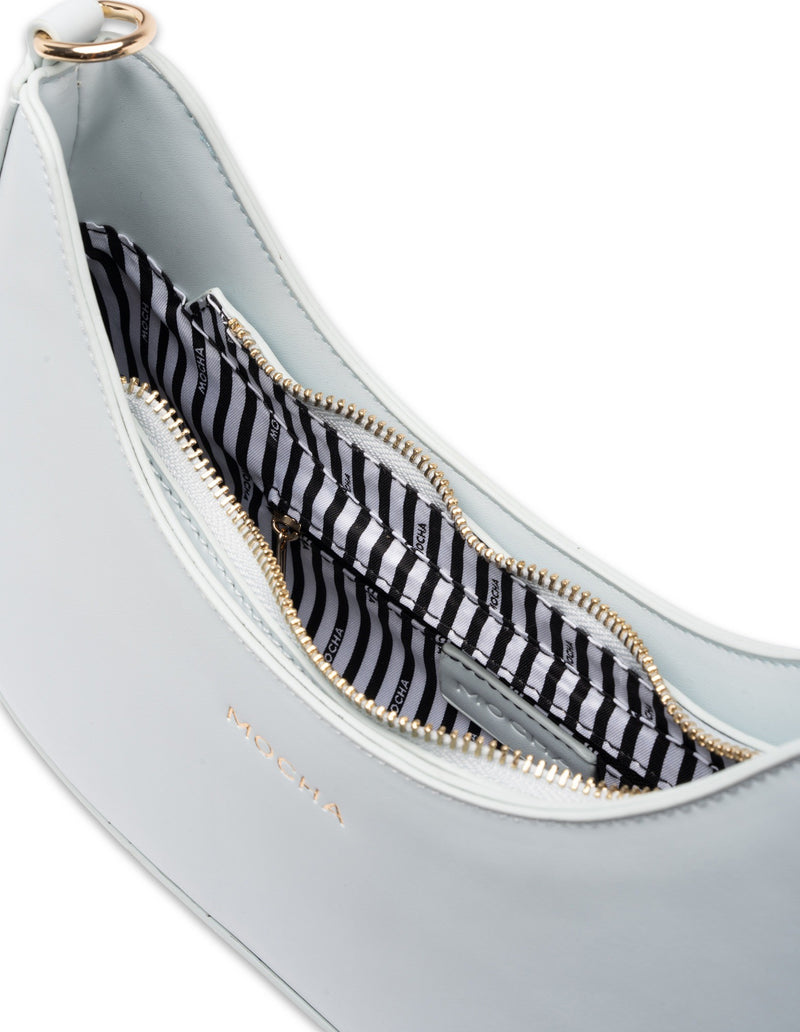 Mocha Daisy Wavy Shoulder Bag - Blue