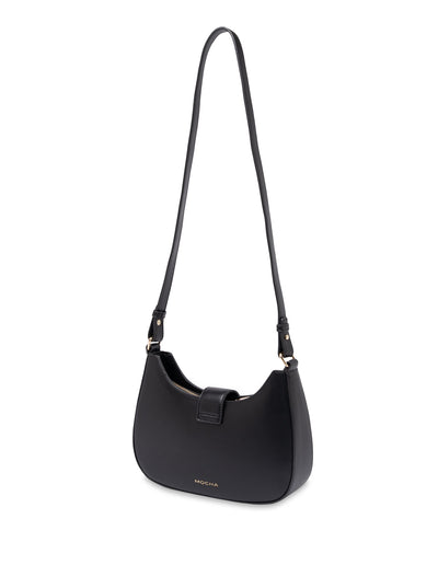 Mocha Charlotte Shoulder Bag - Black
