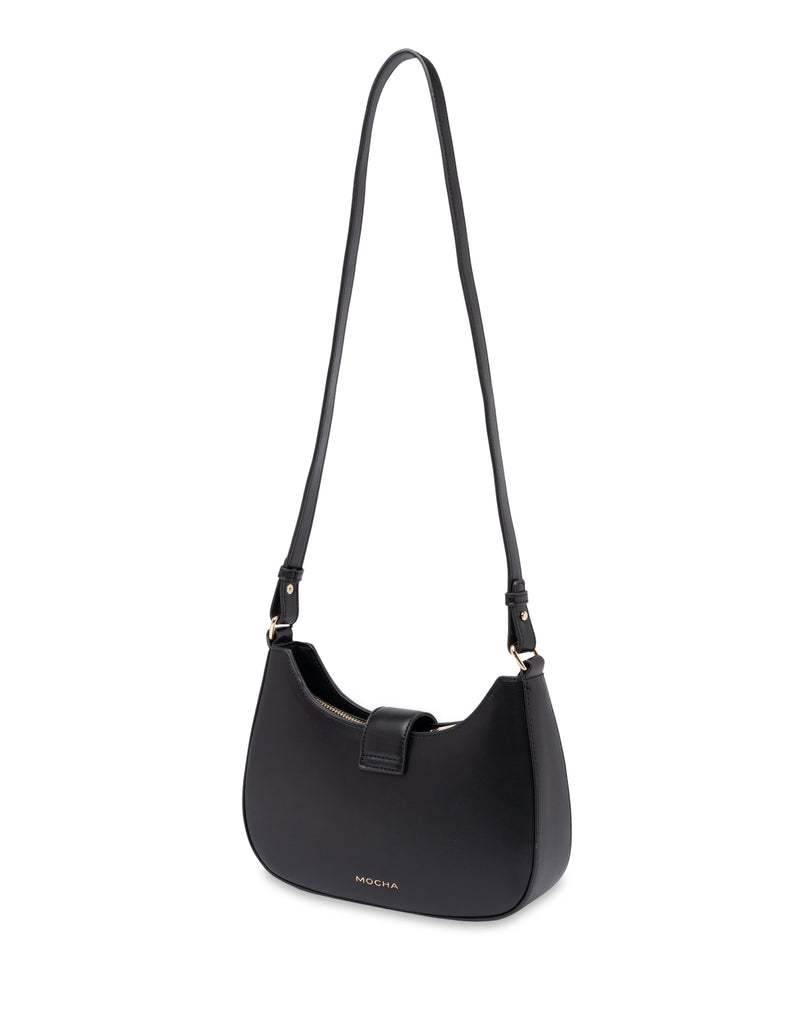 Mocha Charlotte Shoulder Bag - Black