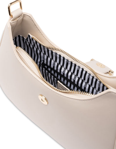 Mocha Charlotte Shoulder Bag - Cream