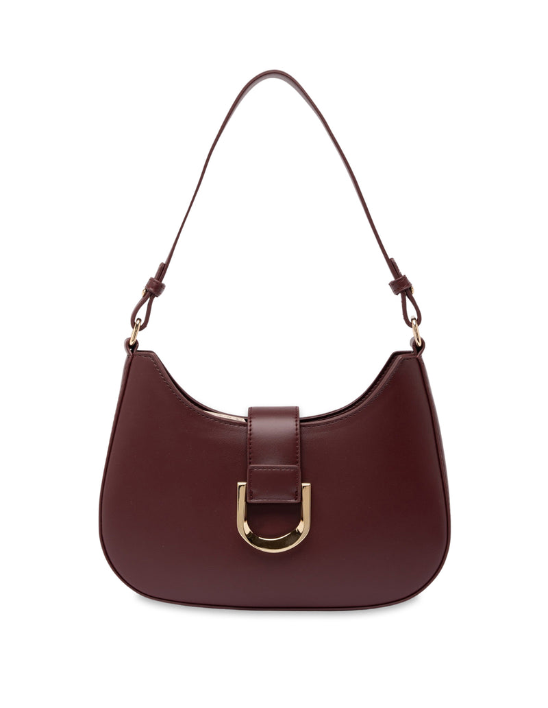 Mocha Charlotte Shoulder Bag - Burgundy
