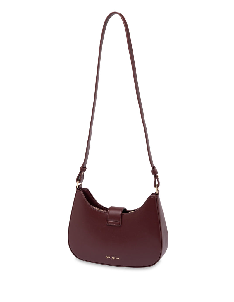 Mocha Charlotte Shoulder Bag - Burgundy