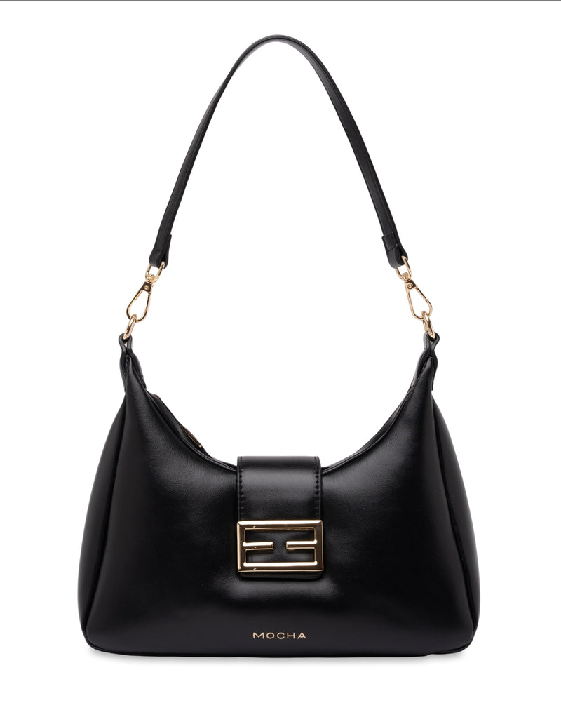 Mocha Effie Shoulder Bag - Black