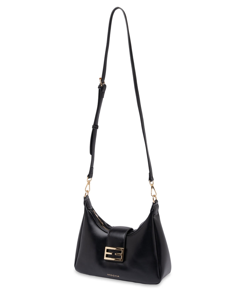 Mocha Effie Shoulder Bag - Black