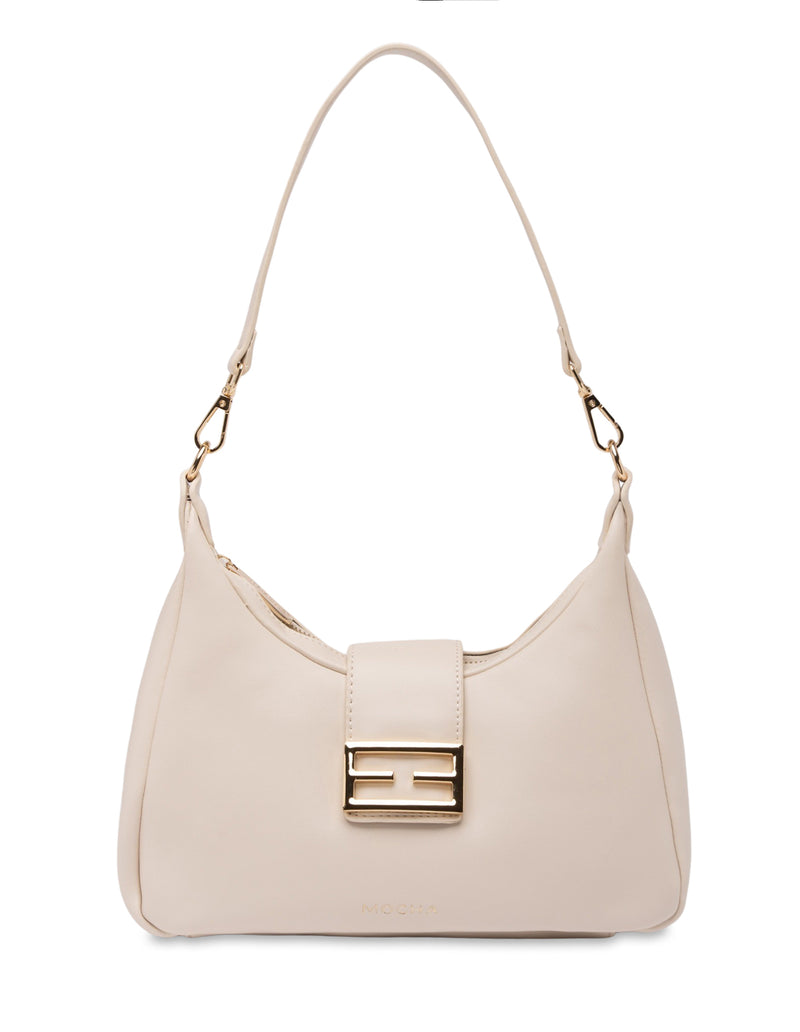 Mocha Effie Shoulder Bag - Cream