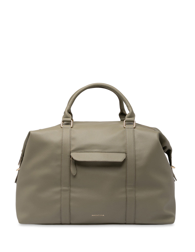 Mocha Alexandria Classic Duffle Bag - Sage