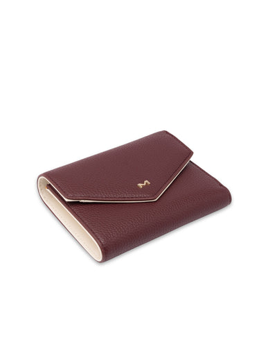 Mocha Rylee Two Tone Wallet - Burgundy/Cream