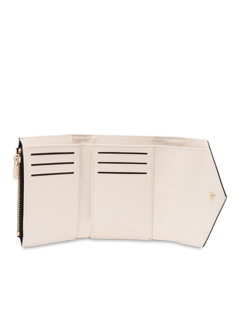 Mocha Rylee Two Tone Wallet - Black/Cream