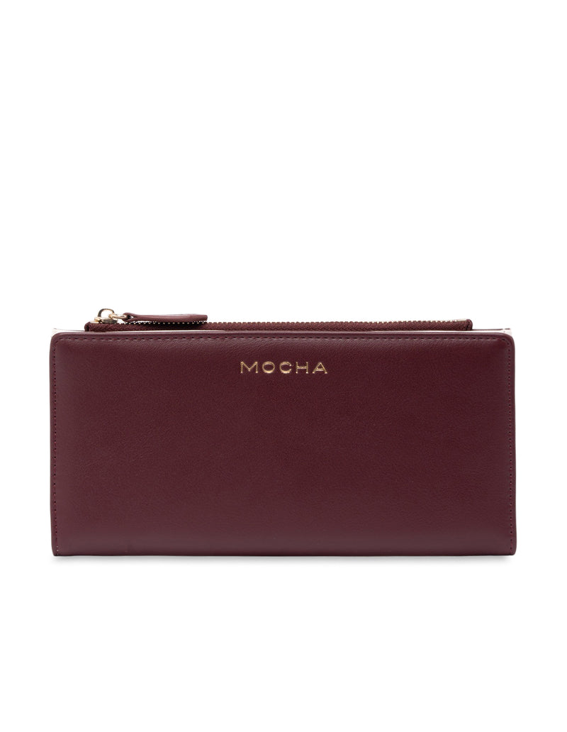 Mocha Classic Arya Wallet - Burgundy/Cream