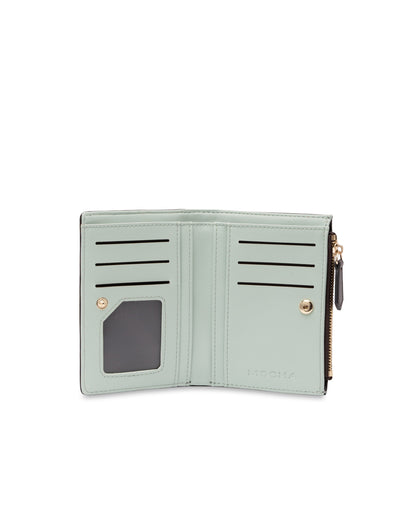 Mocha Small Classic Arya Wallet - Choc/Blue